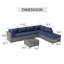 Ensemble de conversation modulaire avec coussins 7 pièces Axwell-315386003