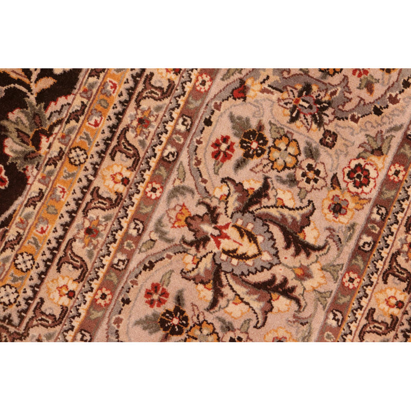 Hand-Knotted Gray Wool Traditional Persian Rug