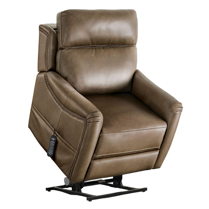 Fauteuil relevable de style transitionnel avec siège en acier et port USB