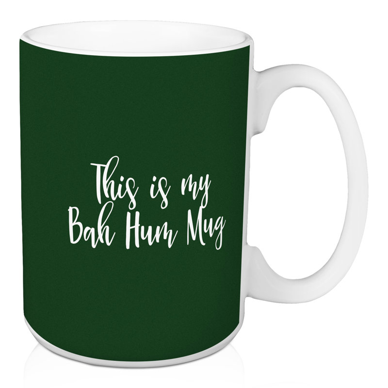 Grande tasse à café bah humbug Hannon, Vert foncé
