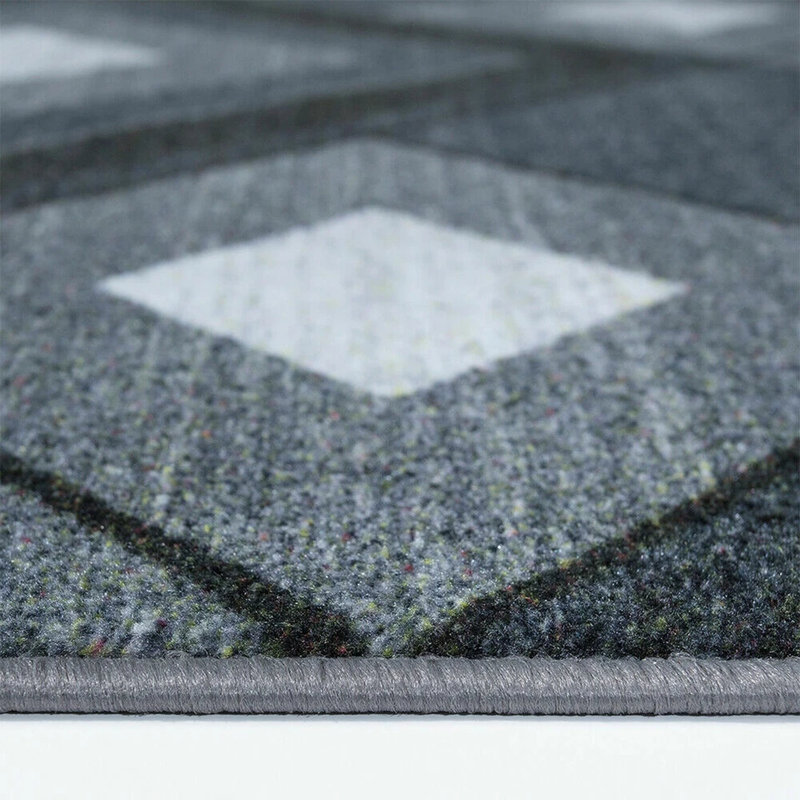 Non-Slip Grey Area Rug – Modern Washable Carpet Runner, Living Room Rug, Bedroom Carpet, Hallway & Kitchen Floor Mat, Entryway Door Mat