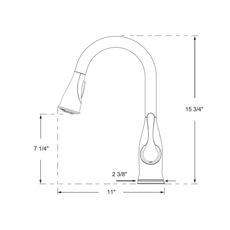 Robinet de cuisine rétractable Allora USA, Or brossé