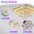 18" Modern Crystal LED Flush Mount Ceiling Light with Smart App & Remote Control, Chrome-286143493-286143490