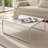 Modern Coffee Table, Square Top with Chrome Plated Frames
