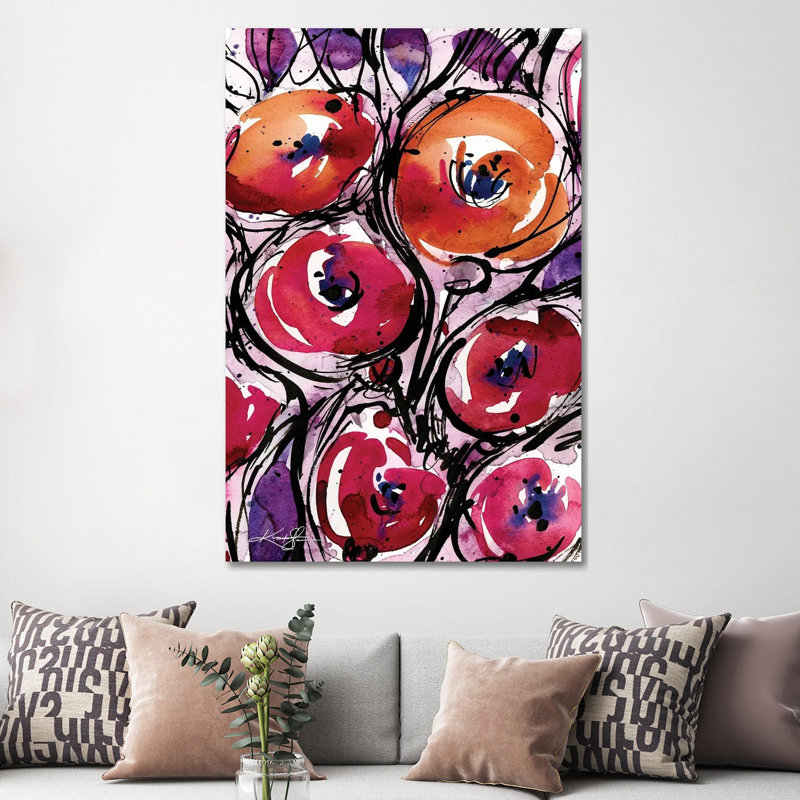 Poppy Love by Kathy Morton Stanion - Wrapped Canvas Painting, 152.5 cm H x 101.5 cm W