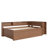 Twin Size Daybed With Trundle,Wood Daybed Frame With Storage Drawers,Side Shelves And Desk,Vintage Brown-976471036-976471010