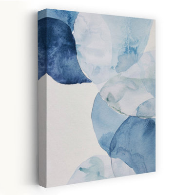 «Whispering Waves», art mural éthéré contemporain abstrait