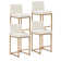 4 White Bar Stools