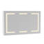 100cmW Symmetrical 3 Door Bathroom Mirror Cabinet with Shaver Socket & USB, Wall Mounted Illuminated Medicine Cabinet with Demister Pad & Tissue Slot, White, 100x13.5x60cm