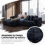 Ensemble de canapé modulaire de 107,9 pouces comprenant un canapé d'angle profond et un fauteuil inclinable en forme de L; Aucun assemblage requis; Convient aux salons et aux chambres à coucher-12053862