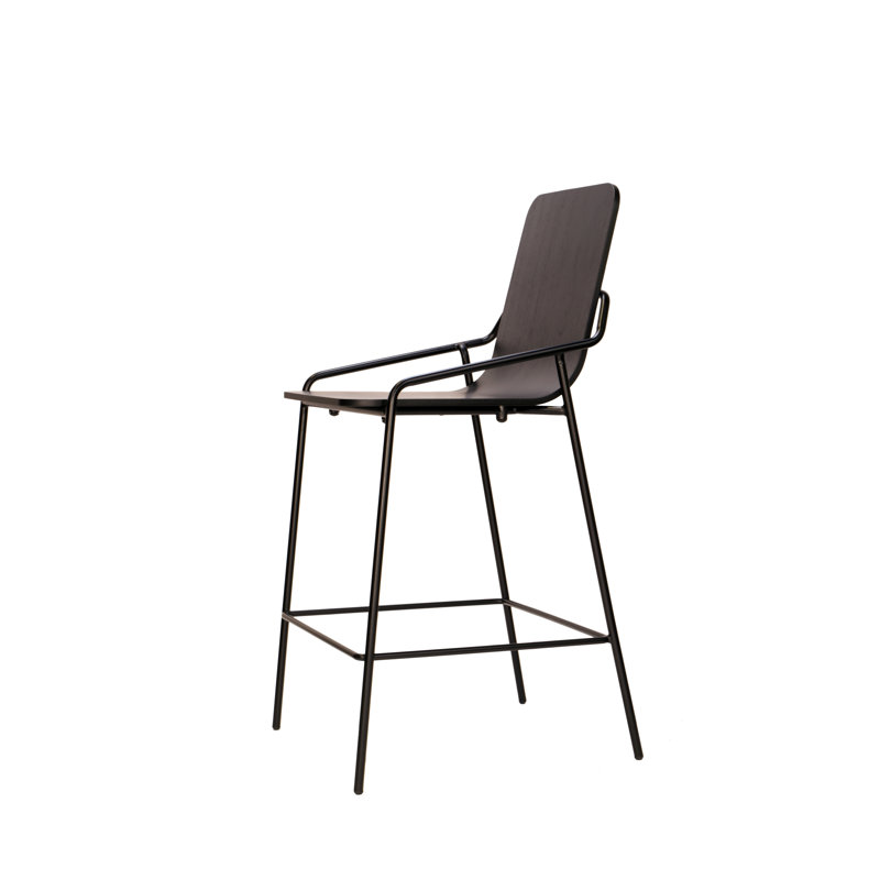 Dupont Counter Stool, Bar Stool (30" Seat Height), Black Ashwood