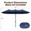 Parasol d'extérieur 13 pi double face-1790295278