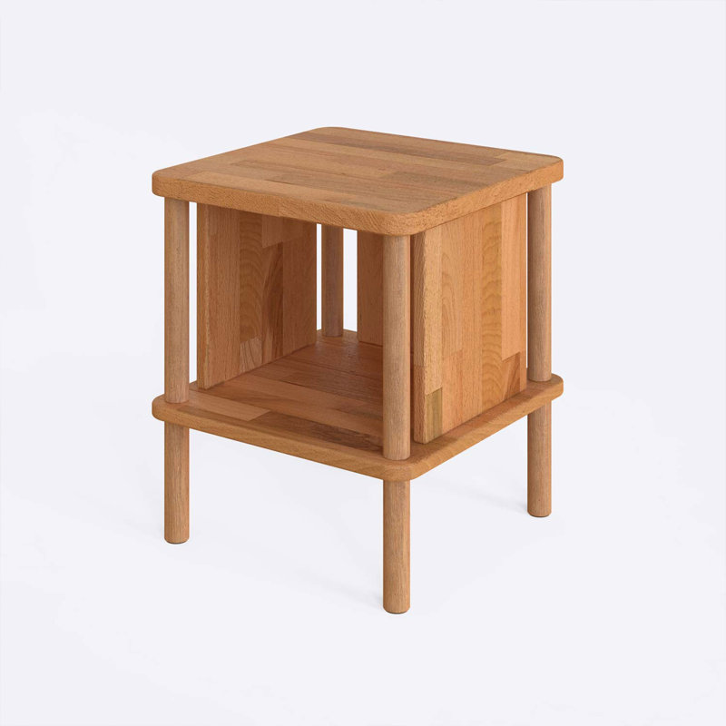 Table de chevet en bois massif 