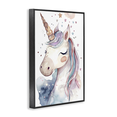 Joli licorne sous les étoiles, estampe numérique, design by Creative Studio