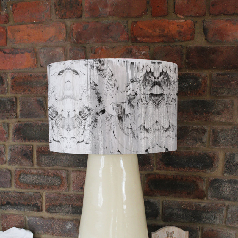 Cotton Drum Lamp Shade ( Uno ), 22cm H x 25cm W x 25cm D