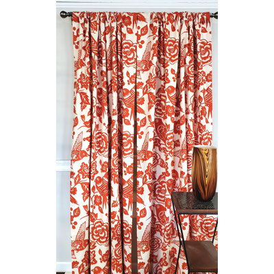 Panneau de rideau obscurcissant 100% coton LoveBirdPanel