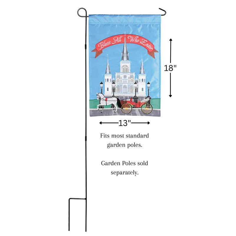 Drapeau de la cathédrale Saint-Louis «Bless All», H 18 po x l 13 po