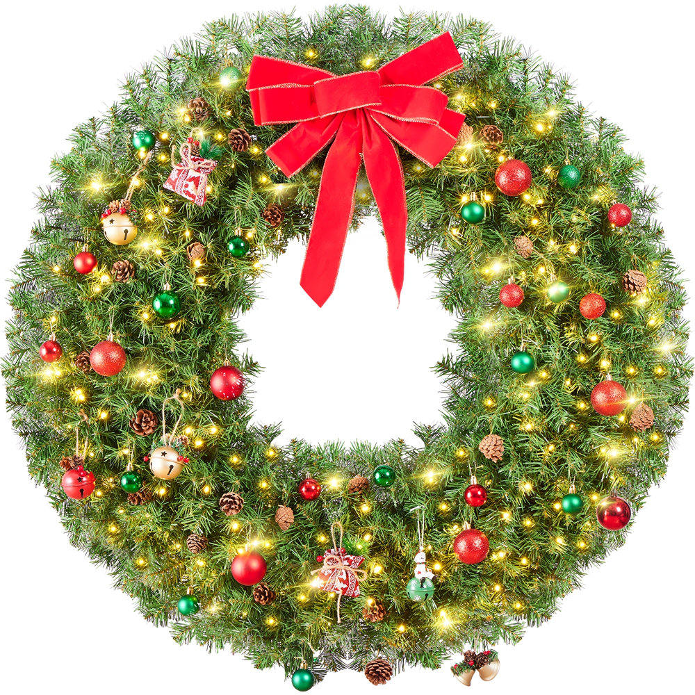 The Holiday Aisle® Heurlin Faux Lighted 48'' Wreath - Wayfair Canada