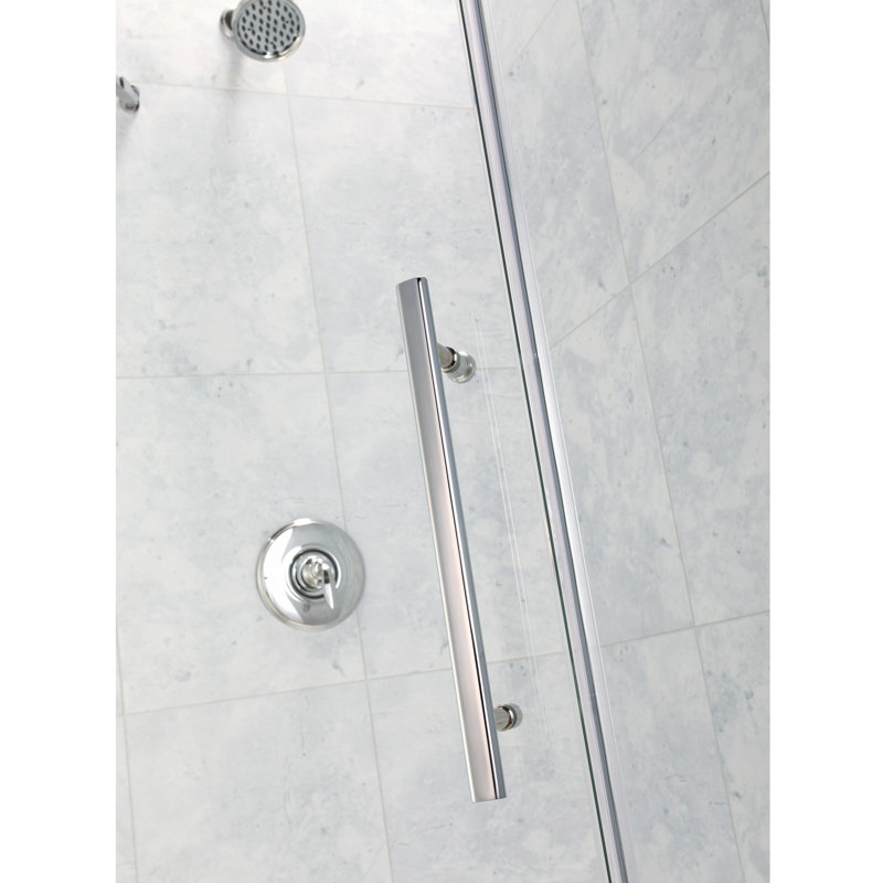 DreamLine Prism Lux 36.31" W x 36.31" D x 72" H Frameless Neo-angle  Shower Enclosure, Chrome
