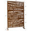 Clôture d'intimité extérieure et intérieure en métal H 76 po (l) - pour terrasse de balcon durable brun Ps109-121751734