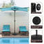 Base de parasol Charlyann - Support de parasol pour terrasse 32 lb