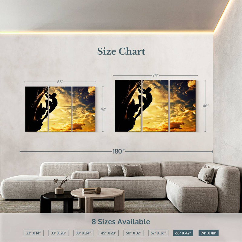 Sireci Free Climbing, 42" H x 65" W