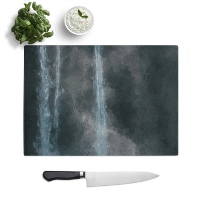 Glass Mist of The Waterfall in Abstract Chopping Board