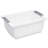 Sterilite Small Stacking Storage Basket with Comfort Grip Handles, White