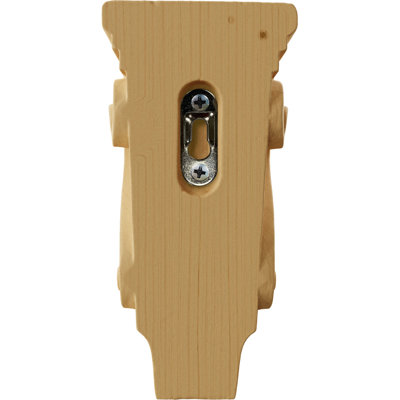 3"W x 1 3/4"D x 6"H Extra Small Acanthus Pilaster Wood Corbel, Alder (2-Pack)