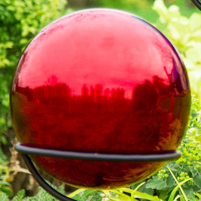 Weather Resistant Metal Abstract Gazing Ball