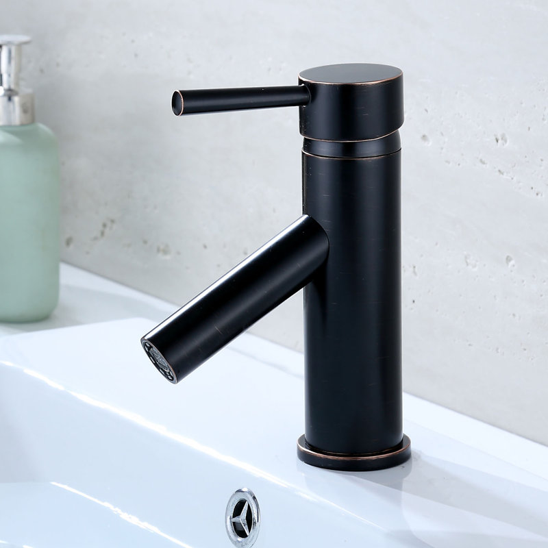 Euro Collection Single-Handle Deck-Mount Short Vessel Lavatory Bathroom Sink Faucet - Oil Rubbed Bronze, Oil Rubbed Bronze