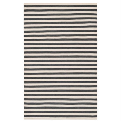 Tapis en laine noir / ivoire Renelso