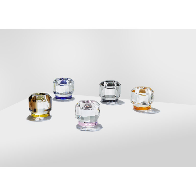 Texas Tealight Candle Holder, Clear/Rose