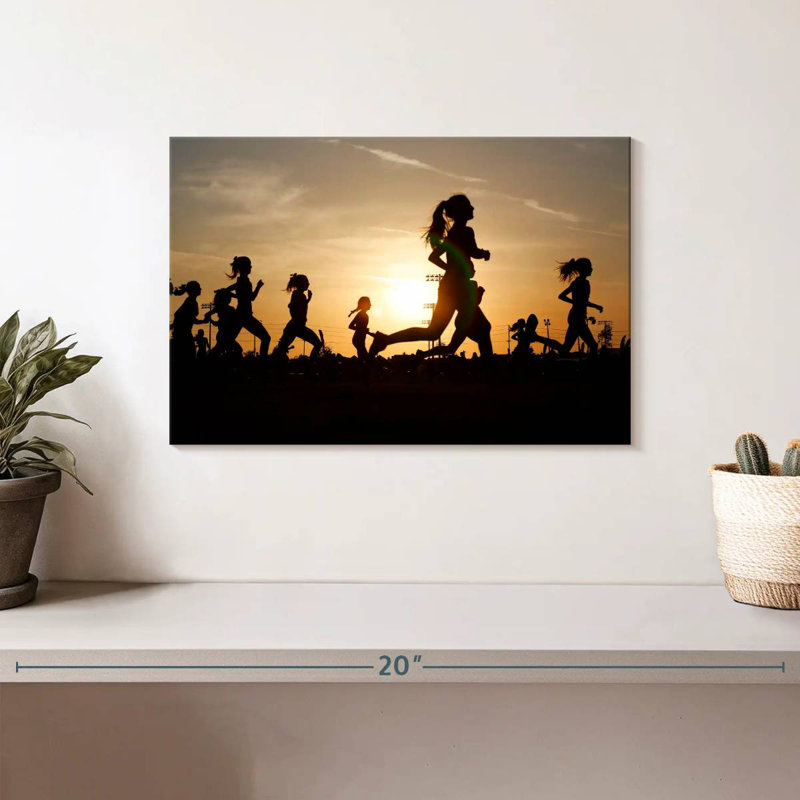 Marathon At Sunset, 8" H x 12" W