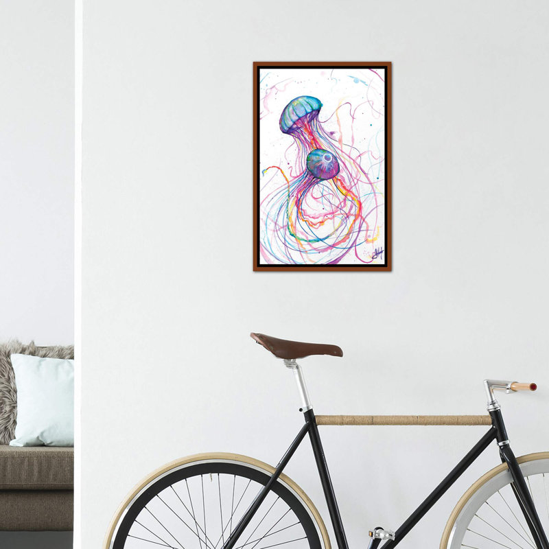 Art You You Jelly, H 26 po x l 18 po x 1,5 po, Toile classique avec cadre brun
