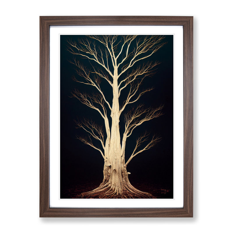 Magnificent Tree - Framed Print, 34cm H x 25cm W x 2cm D, Walnut