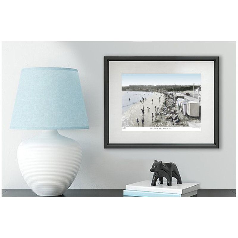 Swanage, The Beach 1925 by Francis Frith - Single Picture Frame Print, 40cm H x 50cm W x 2.3cm D