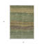 Tapis extérieur lavable à rayures vert olive et chocolat 3 pi x 5 pi