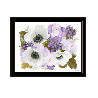 «Lilas and Anemone», art mural encadré pour le salon, décoration murale par House Fenway