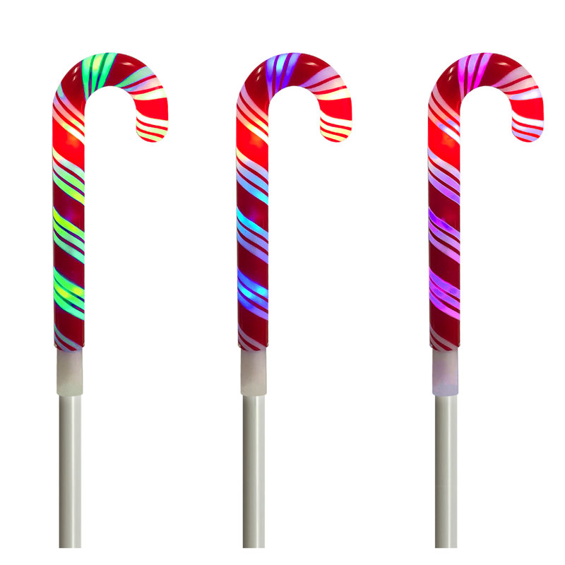 Éclairage à changement de couleur canne bonbon