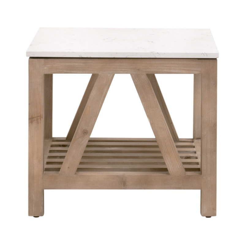 Neptunia End Table, Natural Wood