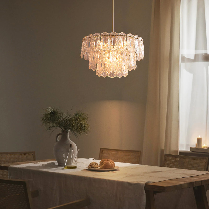 Lustre moderne à niveaux variable à 6 lumières Aurthur pour salon / salle à manger