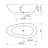 66.9" Freestanding Solid Surface Soaking Bathtub With Overflow