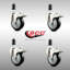 Poly Swivel Expanding Stem Caster Set Lock Brake-92141923-92141928