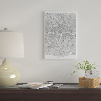 " London Minimal Urban Blueprint Map " by Hubert Roguski
