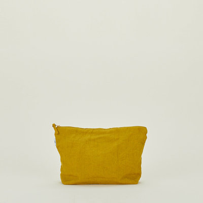 Simple Linen Zipper Pouch - Small