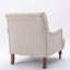 Fauteuil en polyester naturel avec 4 pieds