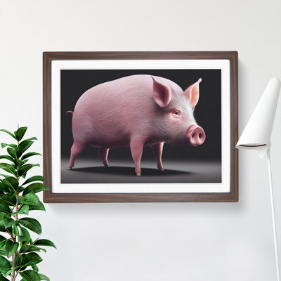 Cute Pig - Framed Print