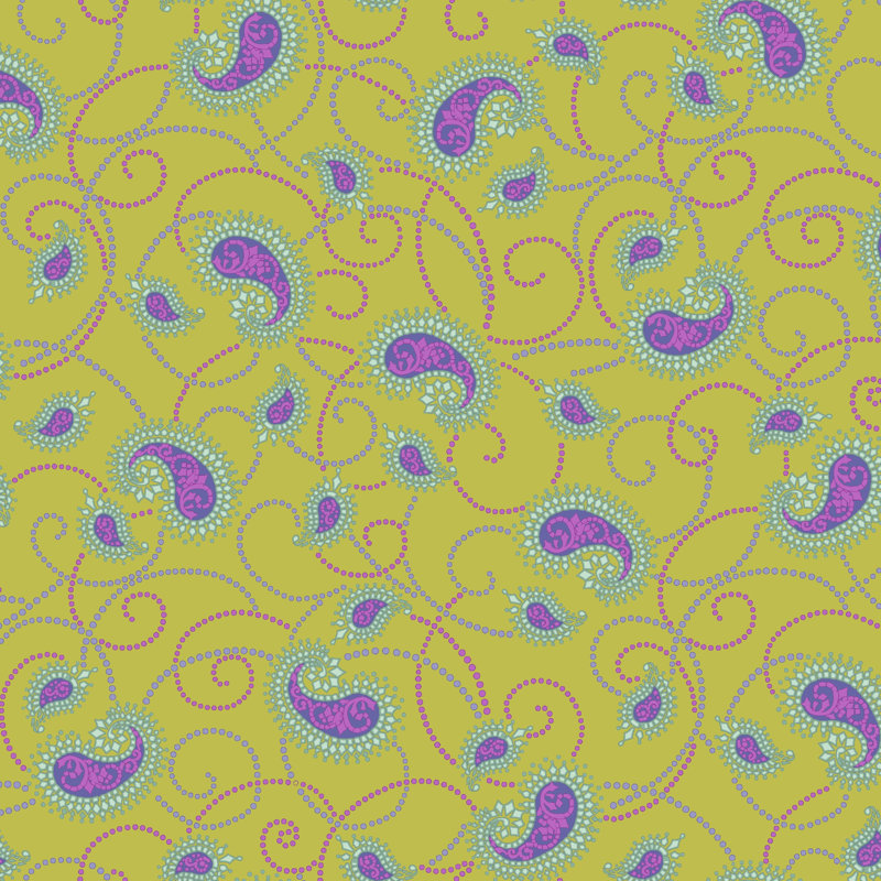 Petit motif cachemire V, H 12 po x l 12 po x P 1,25 po