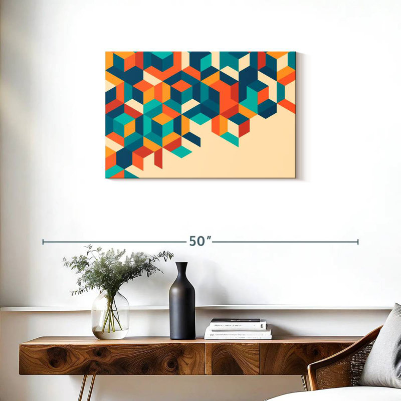 Avery Retro Cube Abstract, 20" H x 30" W